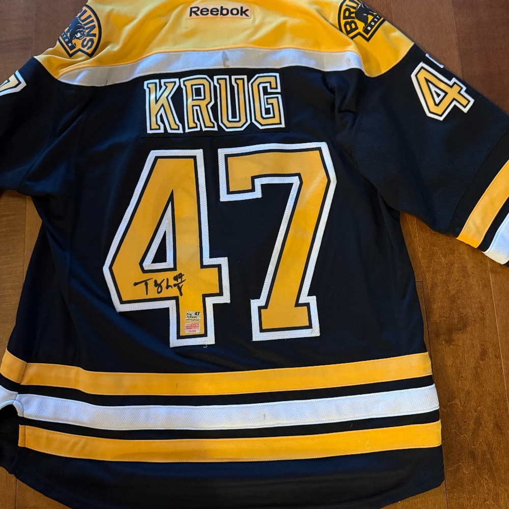 Torey Krug Signed Autographed Boston Bruins Jersey